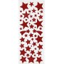 Glitterstickers - rood - sterren - 2 vellen