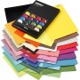 Gekleurd karton - gemengde kleuren - A4 - 100 g - 16x10 vel