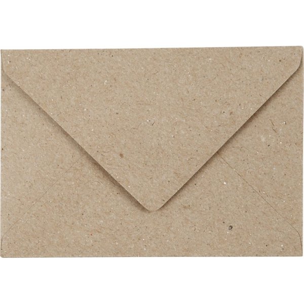 Gerecyclede envelop - naturel - 7,8 x 11,5 cm - 50 st
