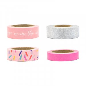Washi tape - 4-pack - Mix/Liefde hangt in de lucht Washi tape - 4-pack - Mix/Liefde hangt in de lucht