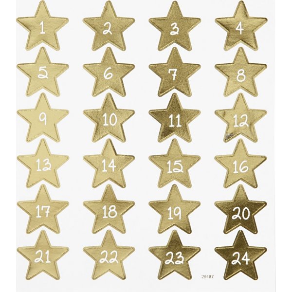 Stickers - kalendernummers