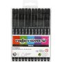 Colortime Fineliner Marker - zwart - 12 st