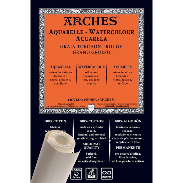 Aquarelpapier Ruw Grove Rolbogen 356g - 9 m - 130cm breed