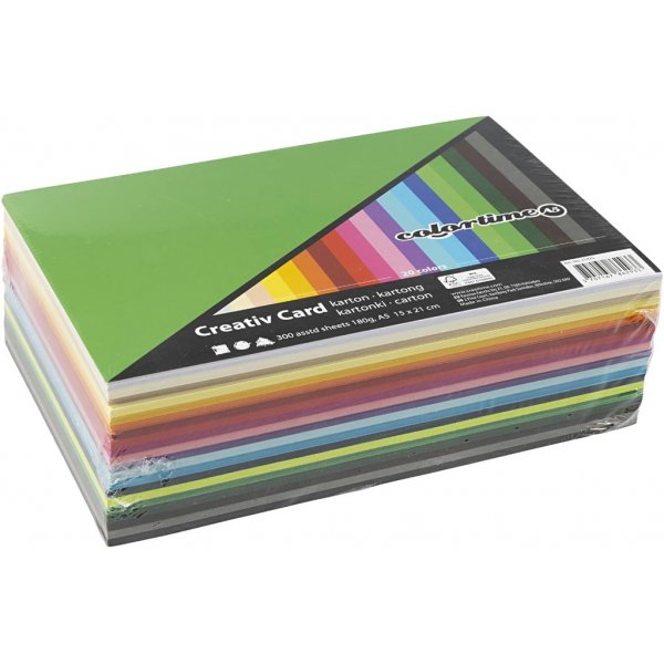Creatief Karton - gemengde kleuren - A5 - 300 st Creatief Karton - gemengde kleuren - A5 - 300 st