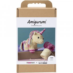 DIY amigurumi eenhoorn in regenboogkleuren - 1 stuk. DIY amigurumi eenhoorn in regenboogkleuren - 1 stuk.