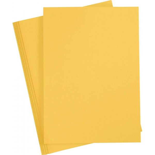 Gekleurd karton - zonnegeel - A4 - 180 gr - 20 vellen