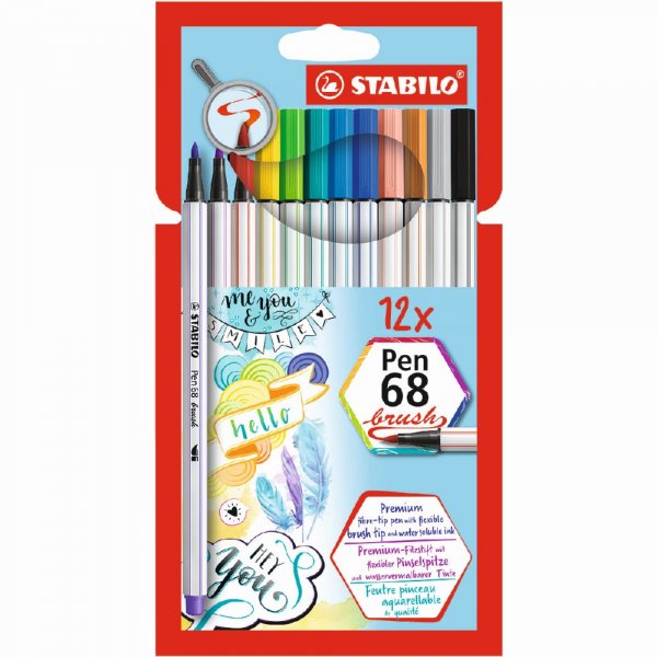 Vezelpennen Brush 68 - 12-pack