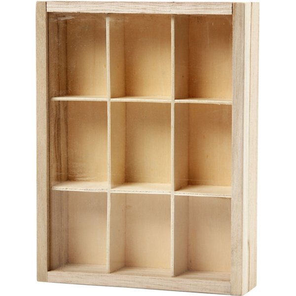 Doos met compartimenten en beschermend deksel Doos met compartimenten en beschermend deksel