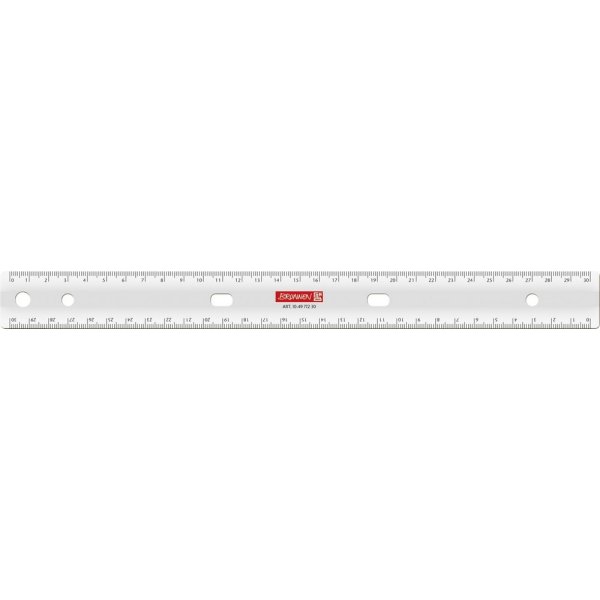Liniaal voor ordners, 30 cm transparant