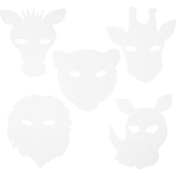 TeCH Me - kartonnen figuren - Junglemaskers - 16 st