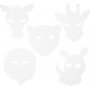 TeCH Me - kartonnen figuren - Junglemaskers - 16 st