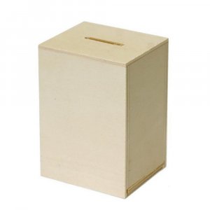 Spaarvarken in onbehandeld hout Rechthoekig - 70x100x60 mm Spaarvarken in onbehandeld hout Rechthoekig - 70x100x60 mm