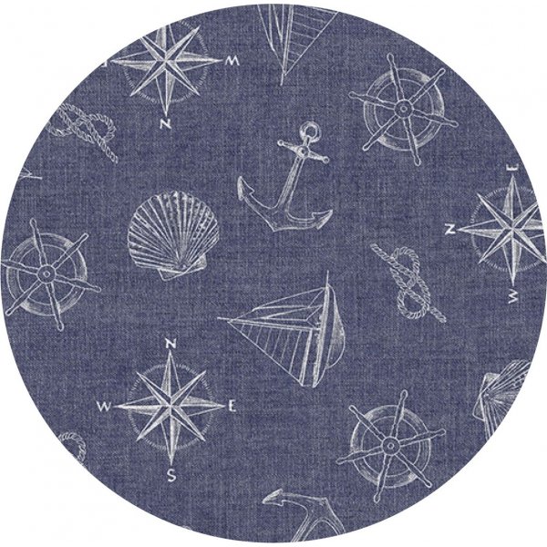 Wasdoek PVC Rond Maritiem - Marine