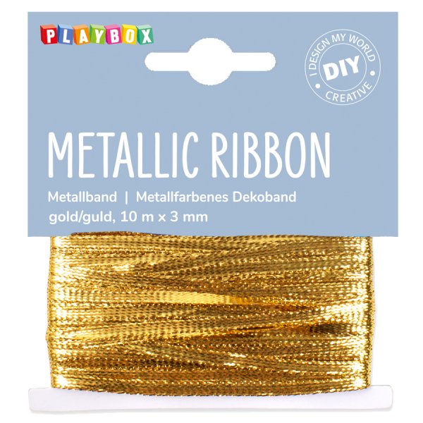 Metallic band 3 mm - Goud en zilver Metallic band 3 mm - Goud en zilver