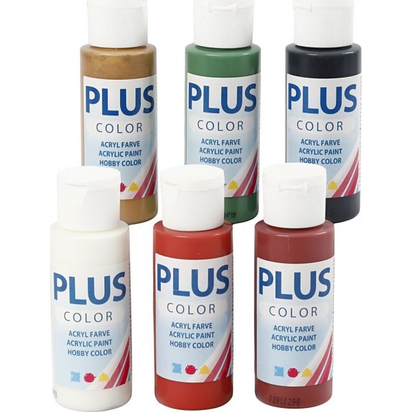 Plus Color Hobbyverf - Kerstkleuren - 6 x 60 ml