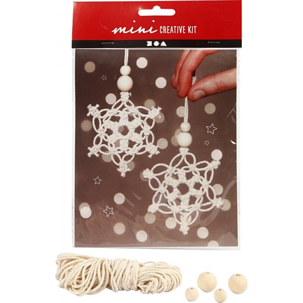 Mini DIY Kit - macram ijskristal/sneeuwvlok