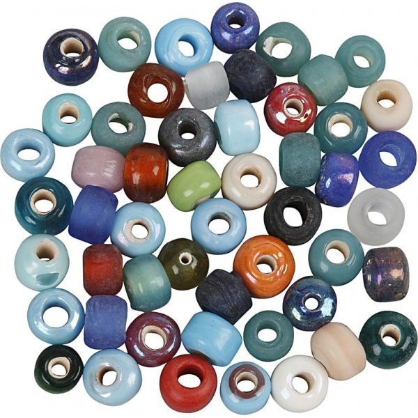 Glaskralenmix - rond - gemengde kleuren - 500 gr