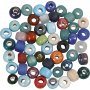 Glaskralenmix - rond - gemengde kleuren - 500 gr