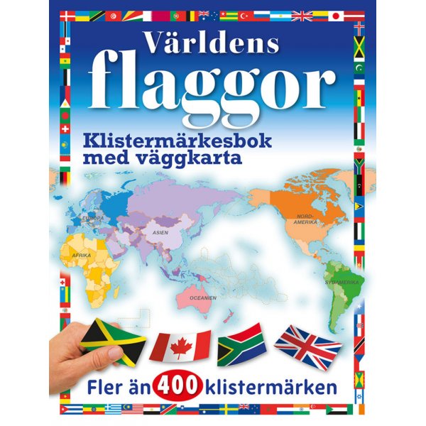 Vlaggen van de wereld; Stickerboek met wandkaart