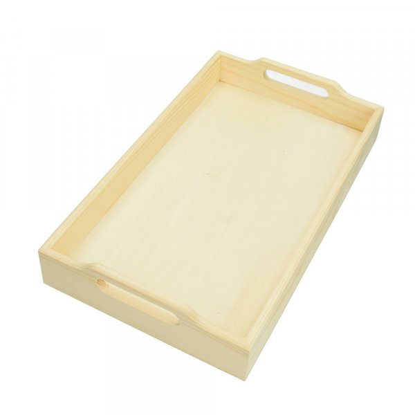 Onbehandeld houten dienblad