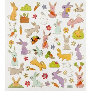 Stickers - Paashaasjes, ca. 50 stuks. Stickers - Paashaasjes, ca. 50 stuks.