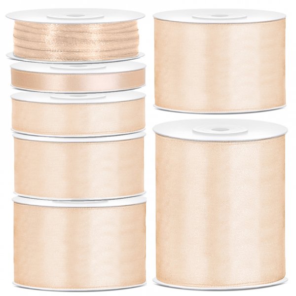Satijnen lint - 25 m - Crèmewit Satijnen lint - 25 m - Crèmewit