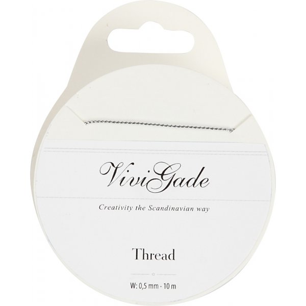 Draad - 0,5 mm zilver - 10 m Draad - 0,5 mm zilver - 10 m