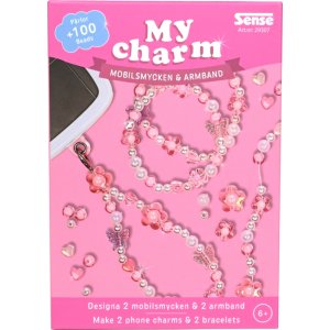 Parelset mobiel sieraden en armband roze - maak je eigen Parelset mobiel sieraden en armband roze - maak je eigen