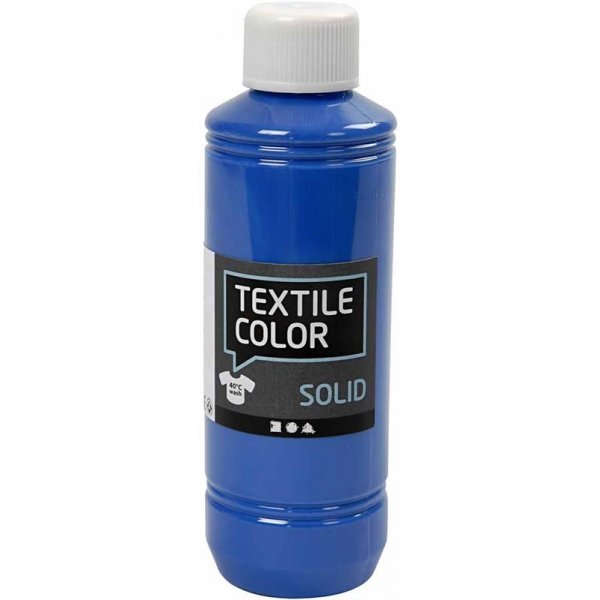 Textiel Solide textielverf - briljantblauw - dekkend - 250 ml Textiel Solide textielverf - briljantblauw - dekkend - 250 ml