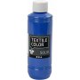 Textiel Solide textielverf - briljantblauw - dekkend - 250 ml