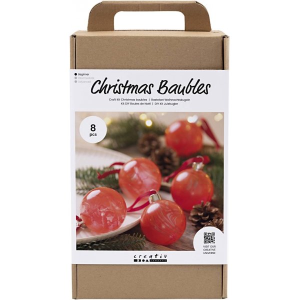 DIY Kit Kerstboomballen - Marmering DIY Kit Kerstboomballen - Marmering