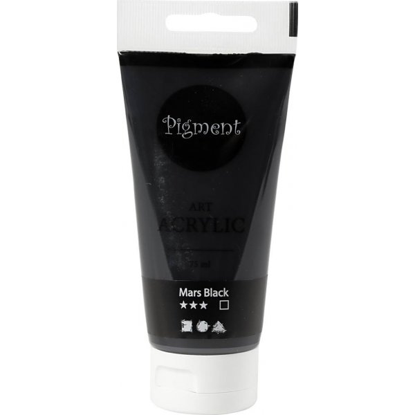 Pigment Art Acrylic - marszwart - zijdeglans - dekkend - 75 ml