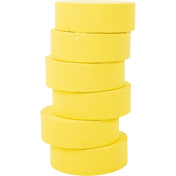 Kleurpucks 55-57 mm - lichtgeel - 6 st