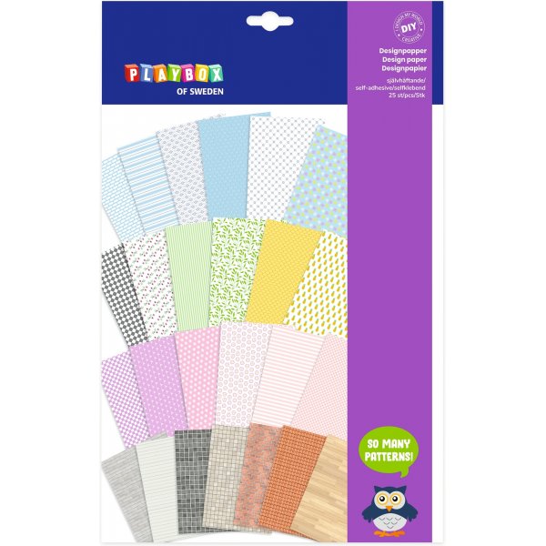 Designpapier zelfklevend - 25 vellen