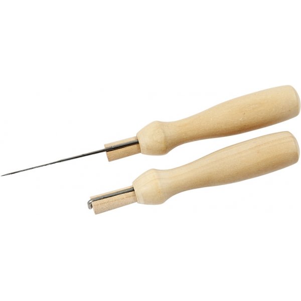 Houten viltnaaldhouder met 5 tussennaalden Houten viltnaaldhouder met 5 tussennaalden