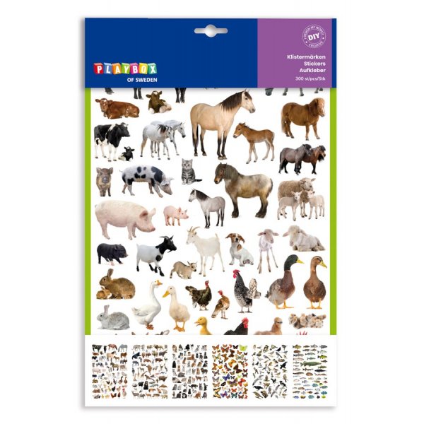 Dierenstickers 300 st