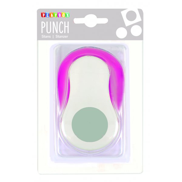 Punchcirkel 3,8 cm - Roze/wit Punchcirkel 3,8 cm - Roze/wit