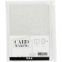 Kaarten en enveloppen - zilver - glitter - 11,5 x 16,5 cm - 4 sets