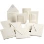 Passepartoutkaart - gebroken wit - Inhoud kan variren - 50 sets