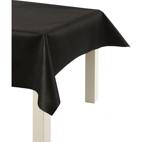 Stoffen imitatie tafelkleed - zwart - 10 m