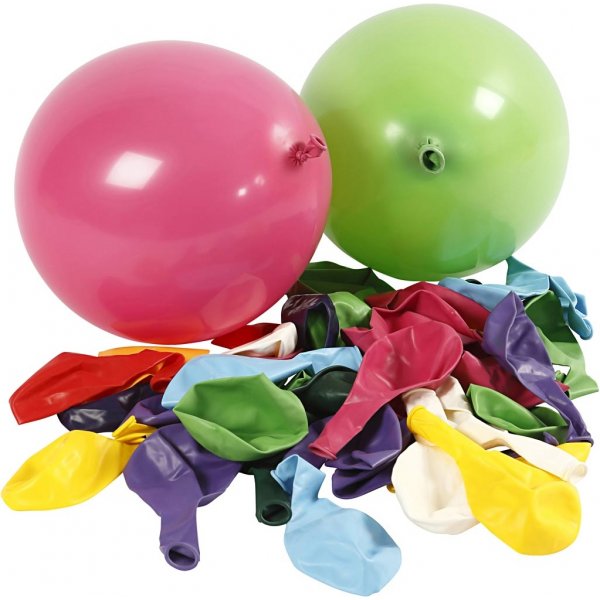 Ballonnen - gemengde kleuren - Ø23 cm - 100 st Ballonnen - gemengde kleuren - Ø23 cm - 100 st