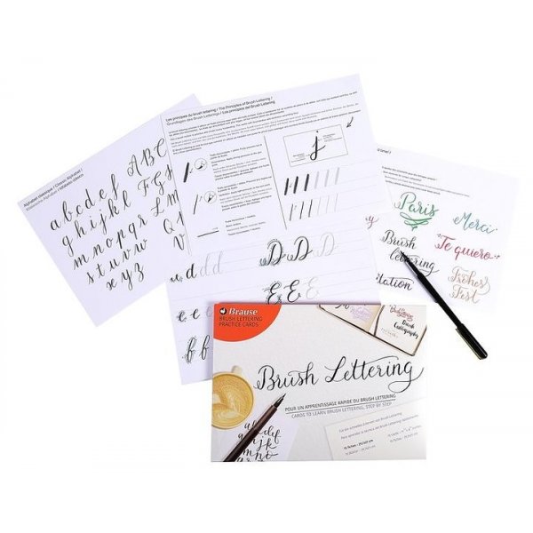 Oefenkaarten voor Brushlettering