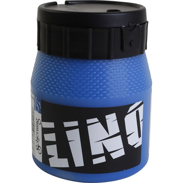 Linoleumverf - blauw - 250 ml