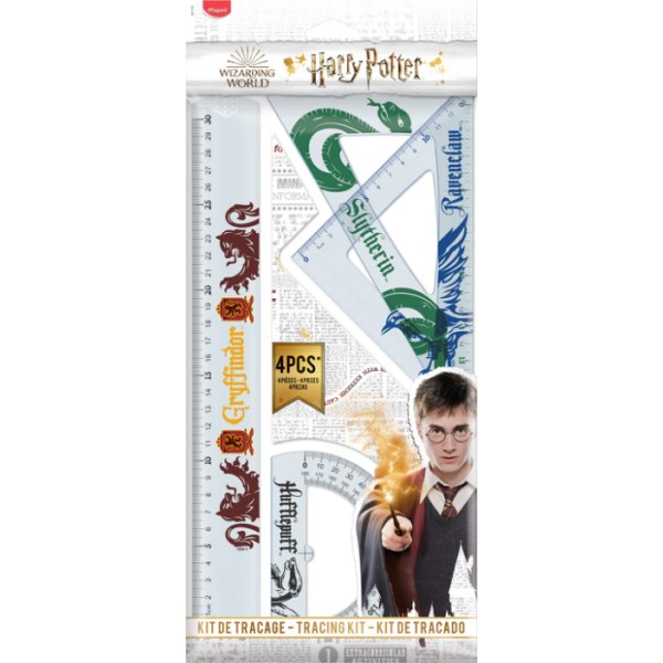 Harry Potter - Liniaalset 4-delig 30 cm Harry Potter - Liniaalset 4-delig 30 cm