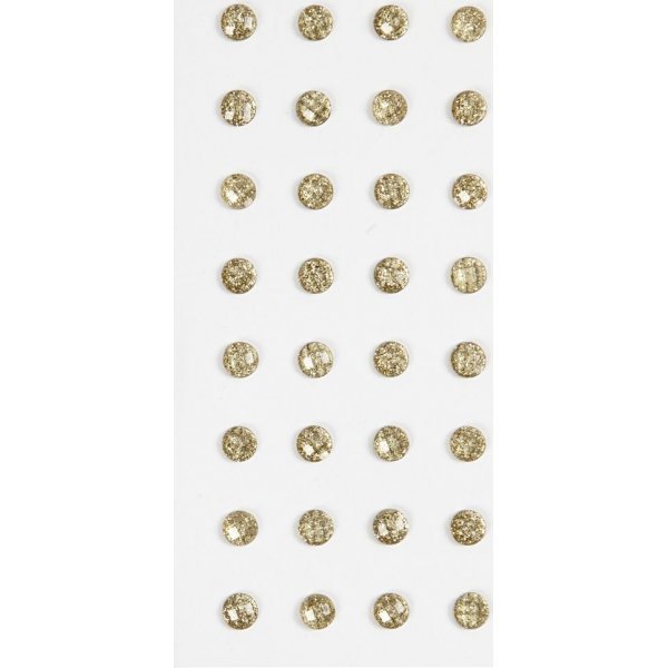 Strassstenen - goud - 8 mm - 32 st