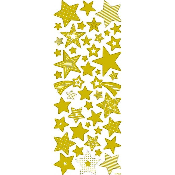 Stickers - goud - sterren - 10 x 24 cm Stickers - goud - sterren - 10 x 24 cm