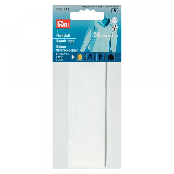 Teamlint katoen (opstrijkbaar) 3,5x100 cm wit 0,035 m