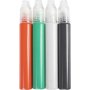 Lichtpennen - Zwart, groen, lichtgrijs, rood - 4 x 30 ml