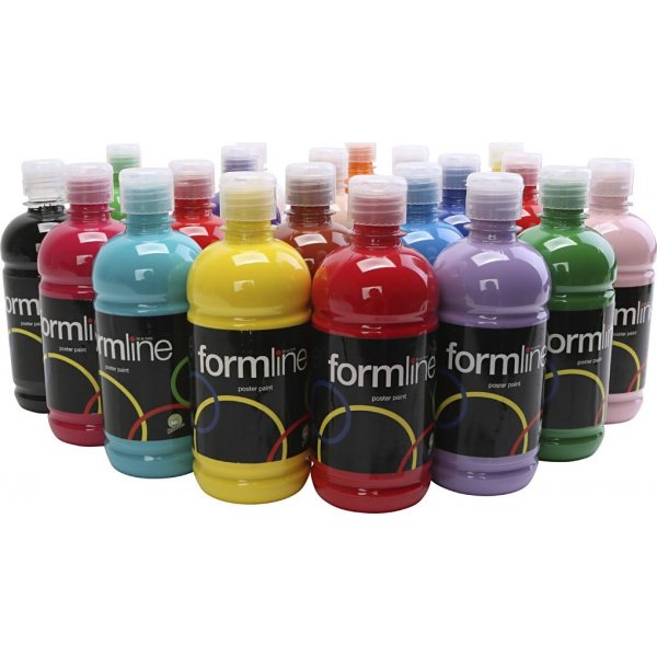 Dekverf - gemengde kleuren - mat - 20 x 500 ml