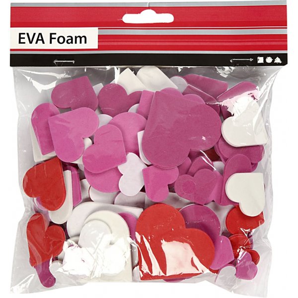 Decoratieve rubberen harten - gemengde kleuren - 200 st Decoratieve rubberen harten - gemengde kleuren - 200 st